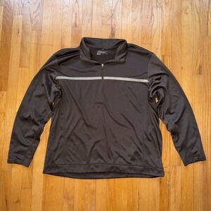 Nike Golf Therma-FIT Pullover 2XL Brown Green 1/4 Zip Tour Performance Mock Neck